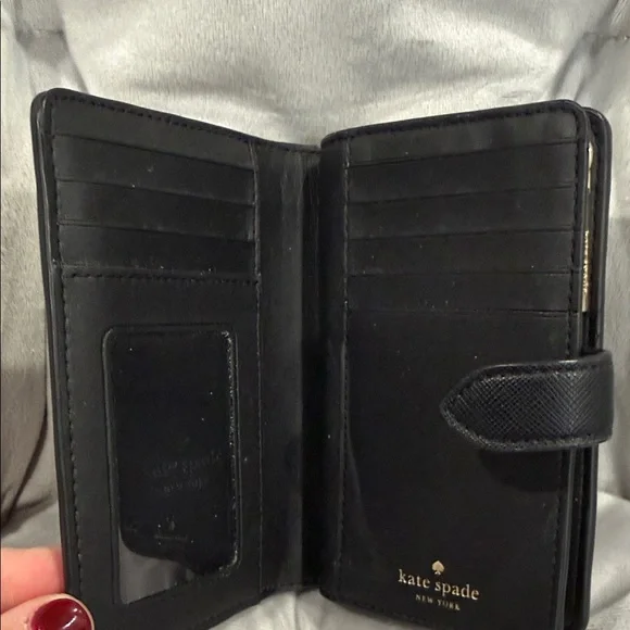 Kate Spade Black and Brown Animal Print Wallet - Picture 2 of 5